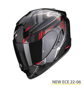 Casco integrale Scorpion EXO 1400 EVO AIR SHELL in fibra Nero Rosso